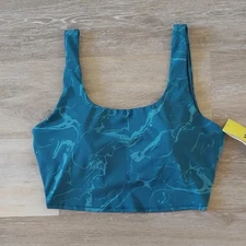 NWT All In Motion Padded Longline Sports Bra Tank Blue Size XXL