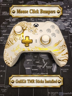 Microsoft Xbox Elite Series 2 TMR Sticks and mouse click bumpers White Gold 