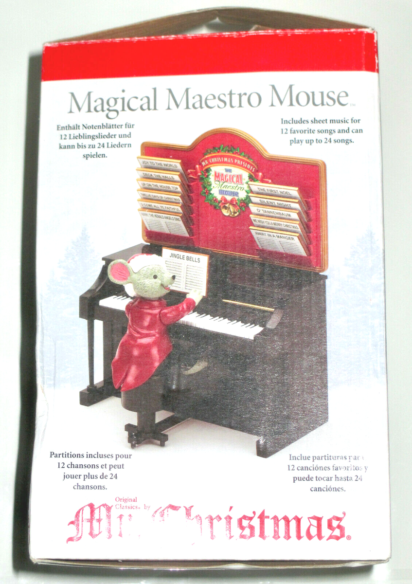 MR. CHRISTMAS MAGICAL MAESTRO MOUSE 2013 -ANIMATED, PIANO, 12