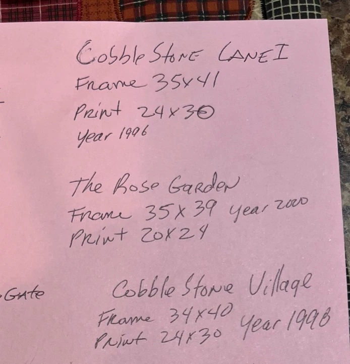 Thomas Kinkade Cobble Stone Lane I Cobblestone Lane 1 marco impresión 35x41 24x30 Foto 4 de 4