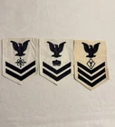 3 x WW2 US Navy Badges Specialty Rate Y Yeoman 2nd Cl-Mineman-2nd Cl-Data Techn