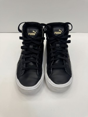 Youth Puma Kaia Mid Stud Black Boots, size 4Y