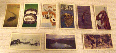 BROOKE BOND VINTAGE TEA CARDS (UNEXPLAINED MYSTERIES CARDS-GROUP OF NINE) CLEAN