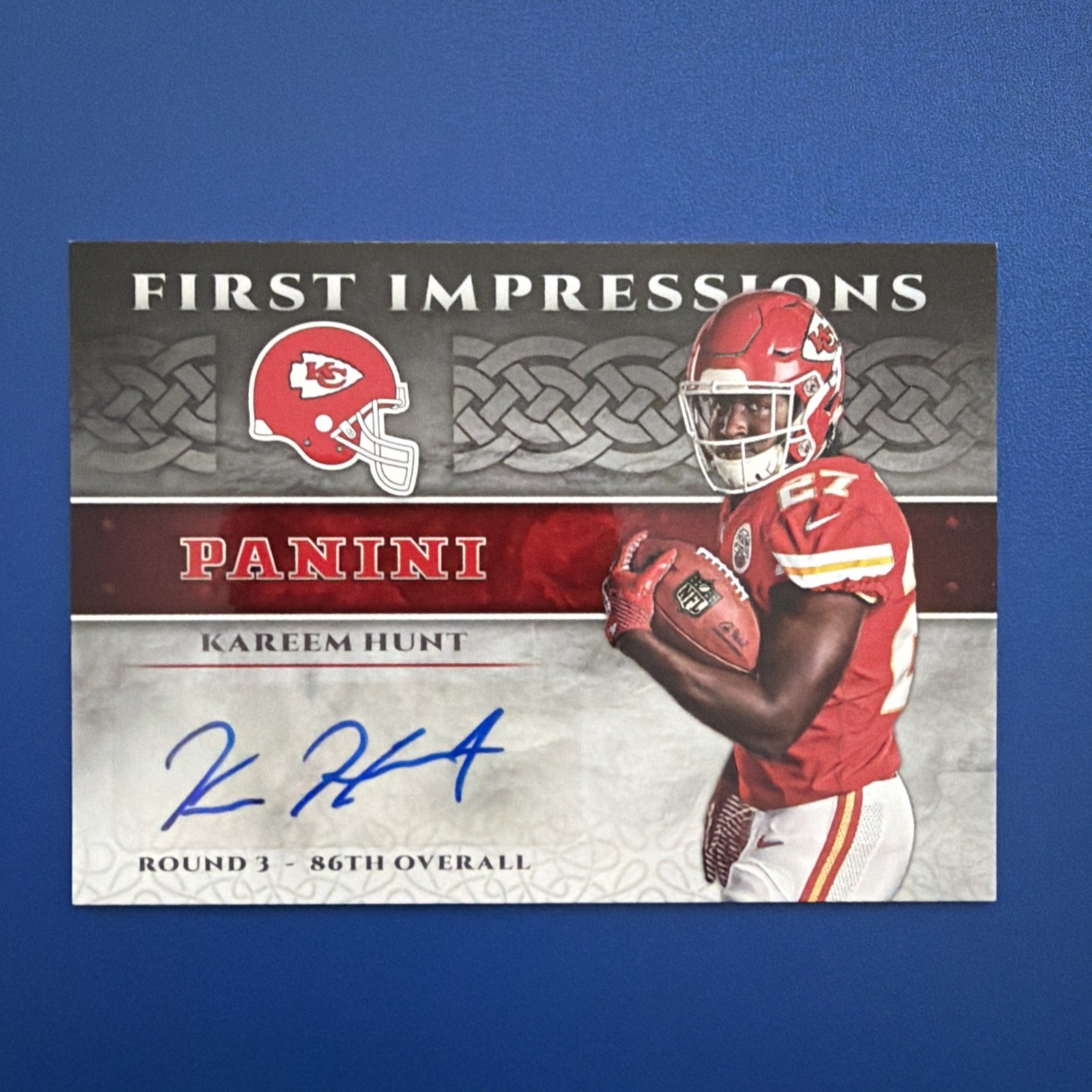 Kareem Hunt Panini First Impressions Autograph #FIKH Base