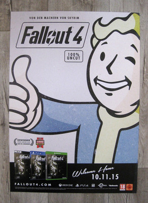Fallout 4 Germany Store Promotion Poster in A2 ca. 42 x 59,4