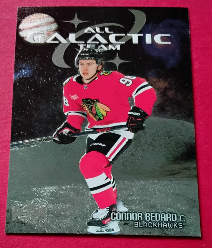 2025-26 CONNOR BEDARD All Galactic Team Blackhawks #GT-3 Metal Universe
