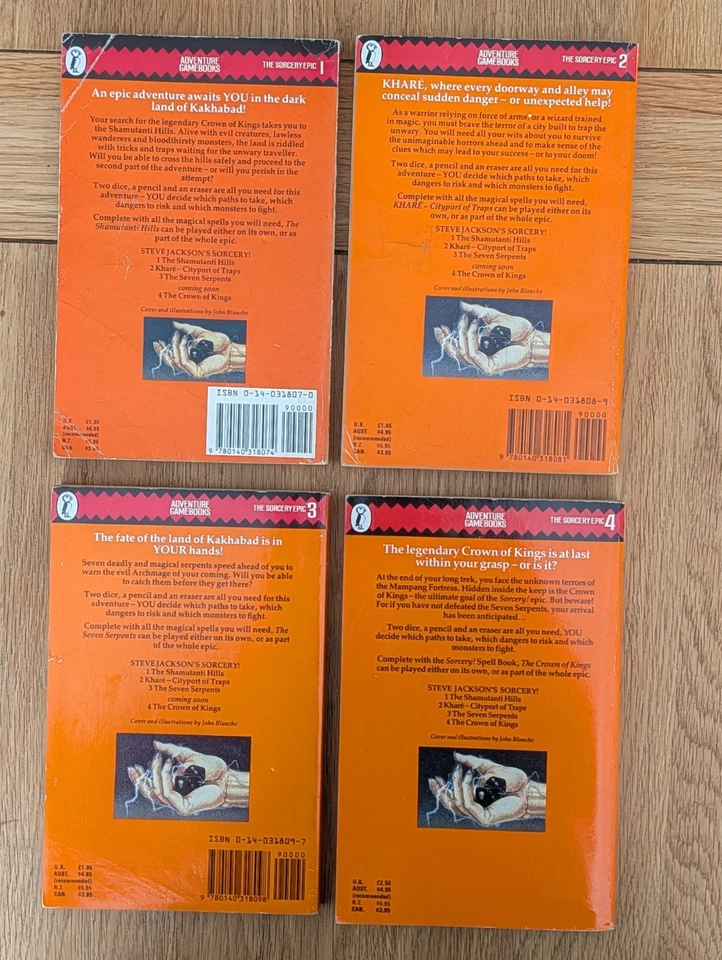 Fighting Fantasy Steve Jackson's Sorcery Epic Books 1 - 4 [Adventure Gamebooks] - Image 2 of 2