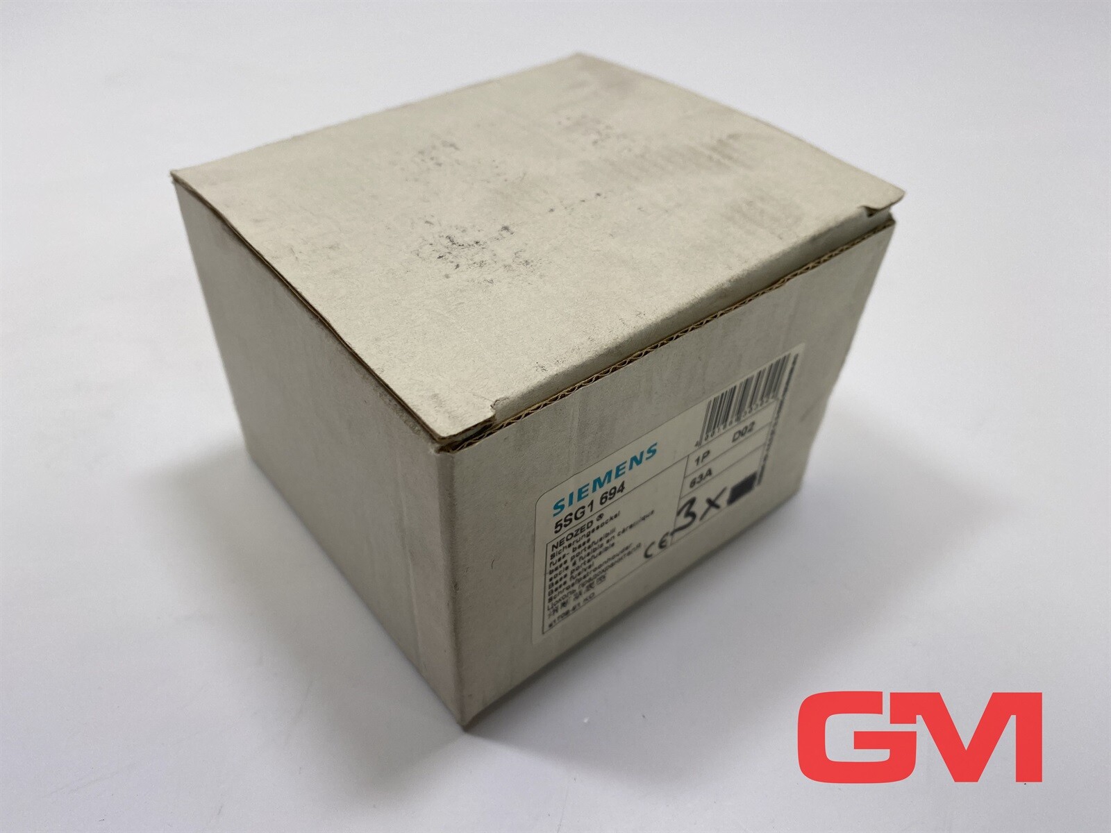 VE 3X Siemens Fuse Base NEOZED 5SG1694 1P D02 63A Installation