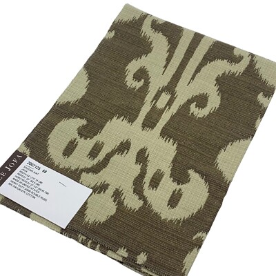 Lee Jofa Sassari Ikat Java Brown/Beige  Rayon/Cotton Fabric Sample/Remnant Craft