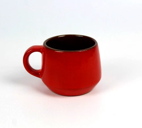 FRANKOMA ☆ 3" FLAME RED PLAINSMAN Coffee Mug #C6 ☆ Circa 1950