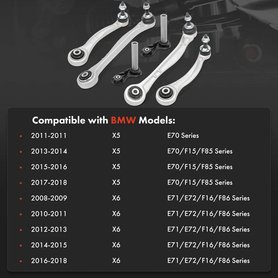 6 задних рычагов управления и шаровых шарниров в сборе и звеньях для BMW X5 2011 2013-2018 X6 - Изображение 2 из 4