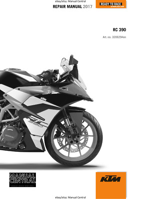 KTM MOTORRAD 2017 - RC 390 - WERKSTATT SCHECKHEFT - NACHDRUCK