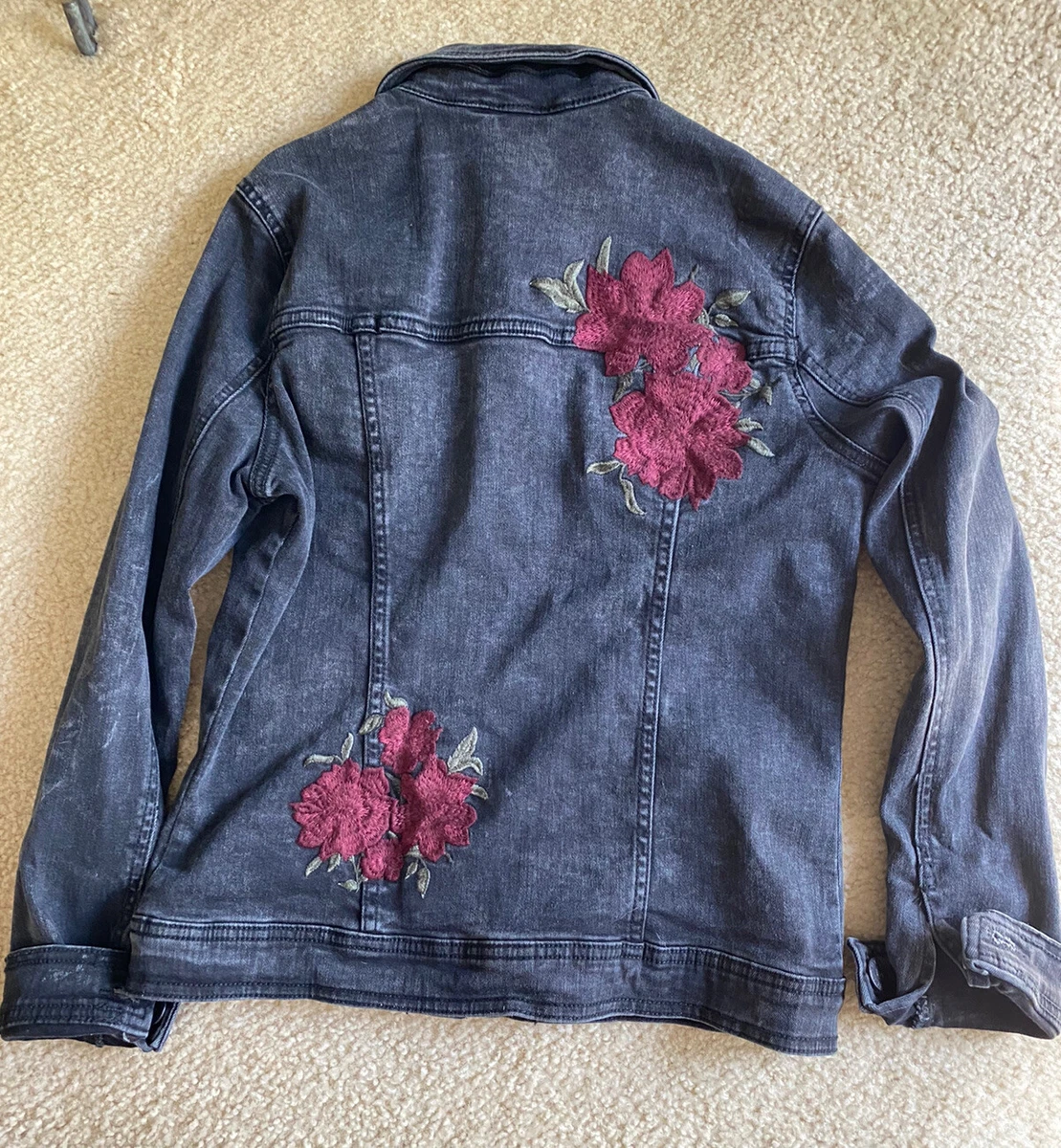 Aeropostale black denim jacket top