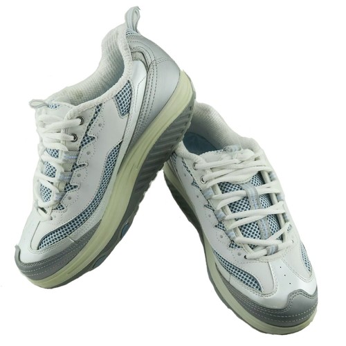 Skechers Shape Ups Jump Start Womens Size 8.5 US White Blue Toning Shoes 11803