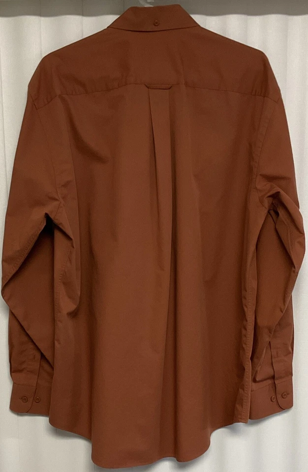 Camisa Nordstrom manga larga abotonada para hombre grande marrón. 9471 Foto 2 de 3