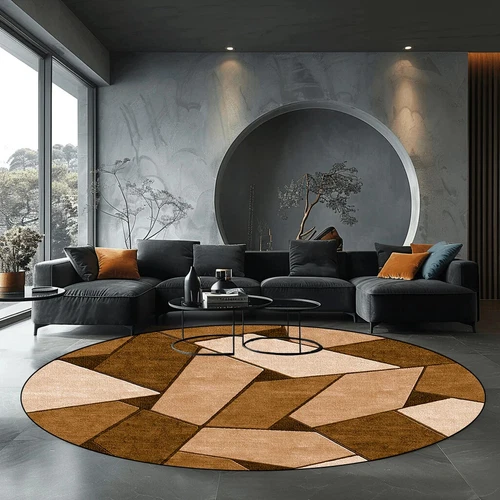 Runder Teppich Wohnzimmer Modern Luxus Zuhause Schlafzimmer Dekor Teppiche Großflächenmatten - Bild 11 von 32