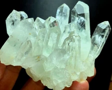 272g Himalayan Phantom 'Green Ghost' Lemuria QUARTZ Crystal Point&Pyramid R296