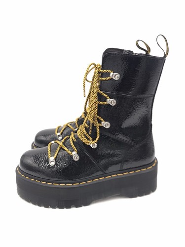 Dr Doc Martens Ghilana Max Distressed Patent Leather Platform Boots Womens Sz 10 - Picture 7 of 12