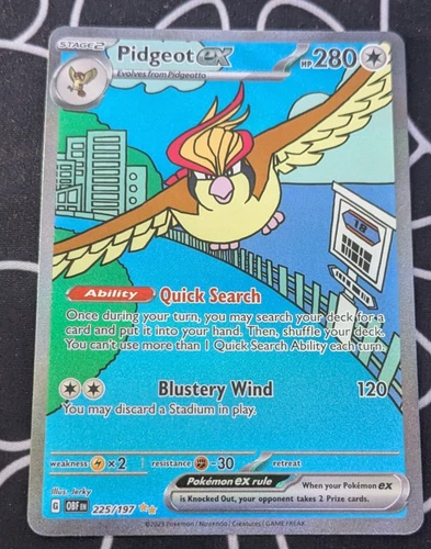Pokemon Card - Pidgeot ex Obsidian Flames 225/197 SIR NM