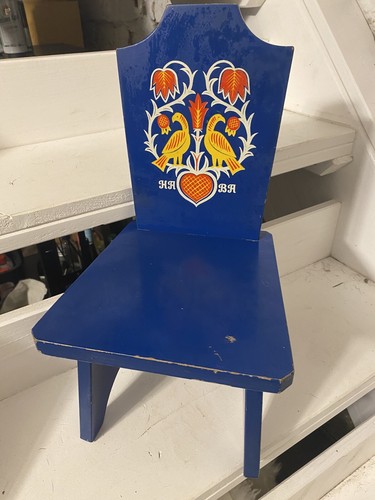 Haba Puppenstuhl Vintage Blau Puppenmöbel 70er Jahre Stuhl