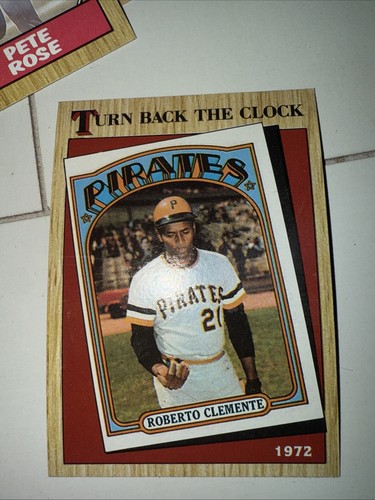 Tarjeta 1987 Topps ROBERTO CLEMENTE Turn Back the Clock 1972 313 Pittsburgh Pirates - Imagen 1 de 6