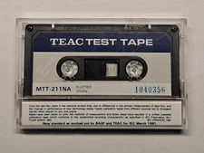 TEAC MTT-211NA Speed/Flutter Test Tape 3.15kHz New