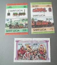 St. Lucia 1984/85  Mi. Nr. 682 / 683, 726 / 727   Postfrisch