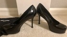 YSL SAINT LAURENT TRIBUTE TWO TRIBTOO 80 BLACK PATENT VERNICE PUMPS 38 — photo 5