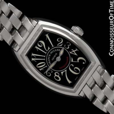 FRANCK MULLER CONQUISTADOR 8005 L QZ Ladies SS Steel Watch Mint with  Warranty