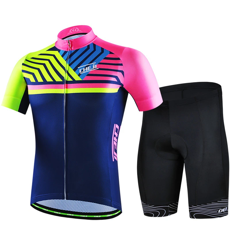 Мужская велосипедная одежда CHEJI велосипедная майка и мягкие (комбинезон) шорты велосипедный комплект - Изображение 2 из 4