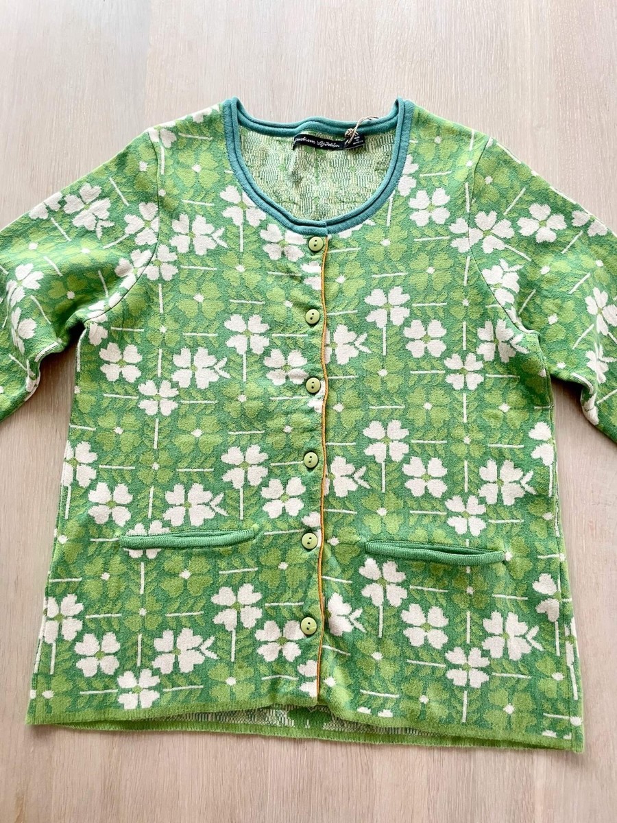 Cardigan Gudrun Sjoden Vert Trèfle En Coton Bio - Taille XS - Occasion Très Bon état