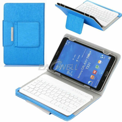Blue For Universal 7'' 7.9'' 8'' Tablet Leather Case Bluetooth Keyboard Stand Cover
