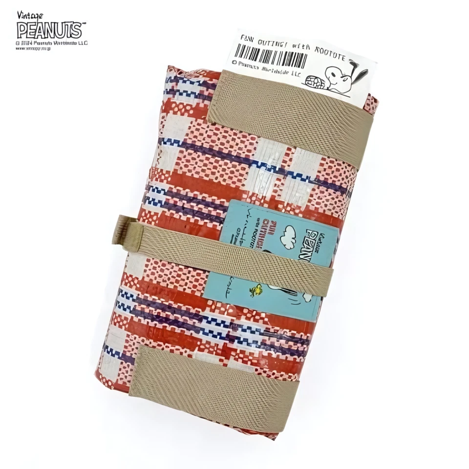 Bolso de Mano Peanuts Snoopy Rootote Barrel para Damas Embalable Barril Check Lona Eco Bag Foto 4 de 4