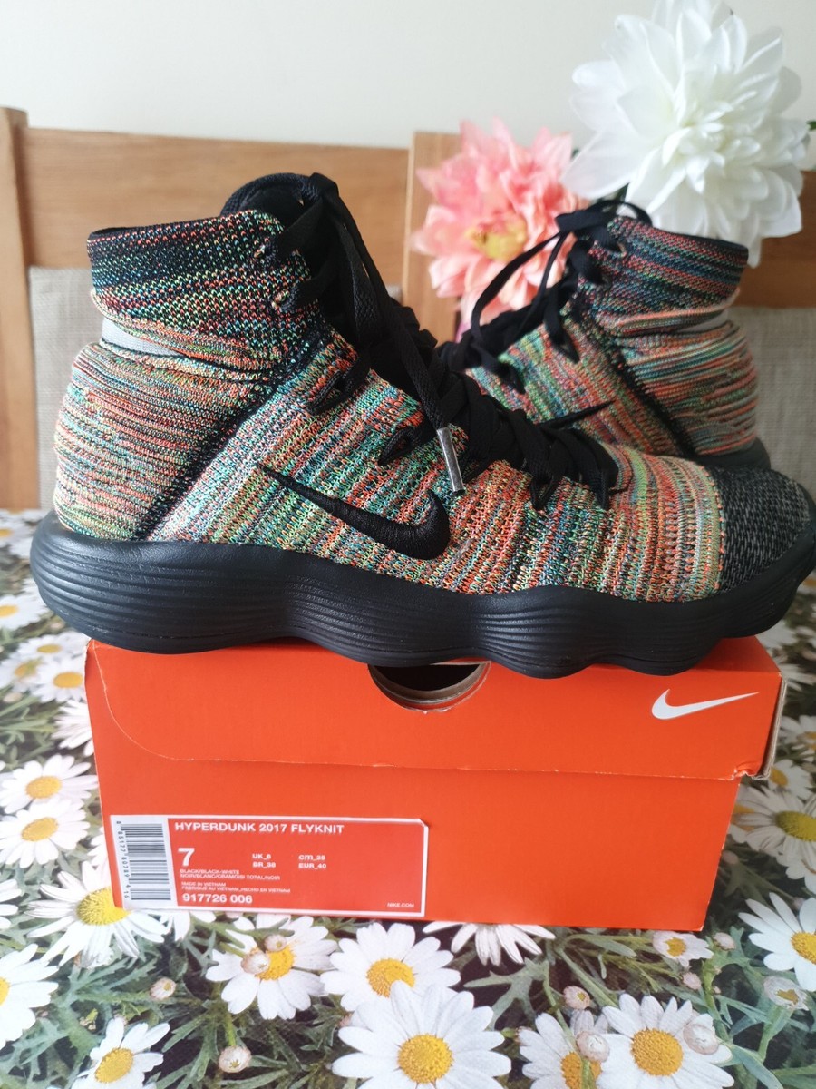 NIKE HYPERDUNK 2017 FLYKNIT TRAINERS MENS SIZE UK6 EU40 GENUINE GC