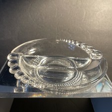 Vtg Duncan & Miller Glass #301 Teardrop Pattern 2 Part 6" Nut Dish Candy Bowl