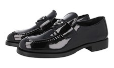 PRADA Patent Leather Chocolate Loafer - 1D168N - Black -  US 8.5 EU 38,5 39