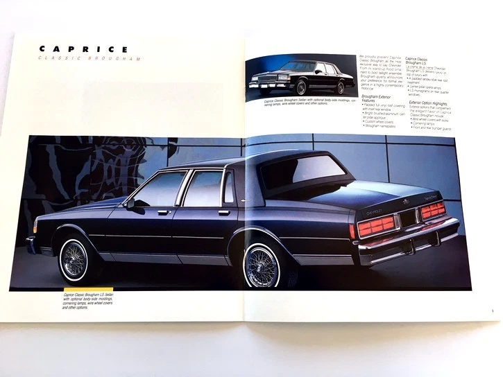 1988 Chevrolet Caprice 20-page Sales Brochure Catalog - Chevy Classic Brougham Foto 4 de 4
