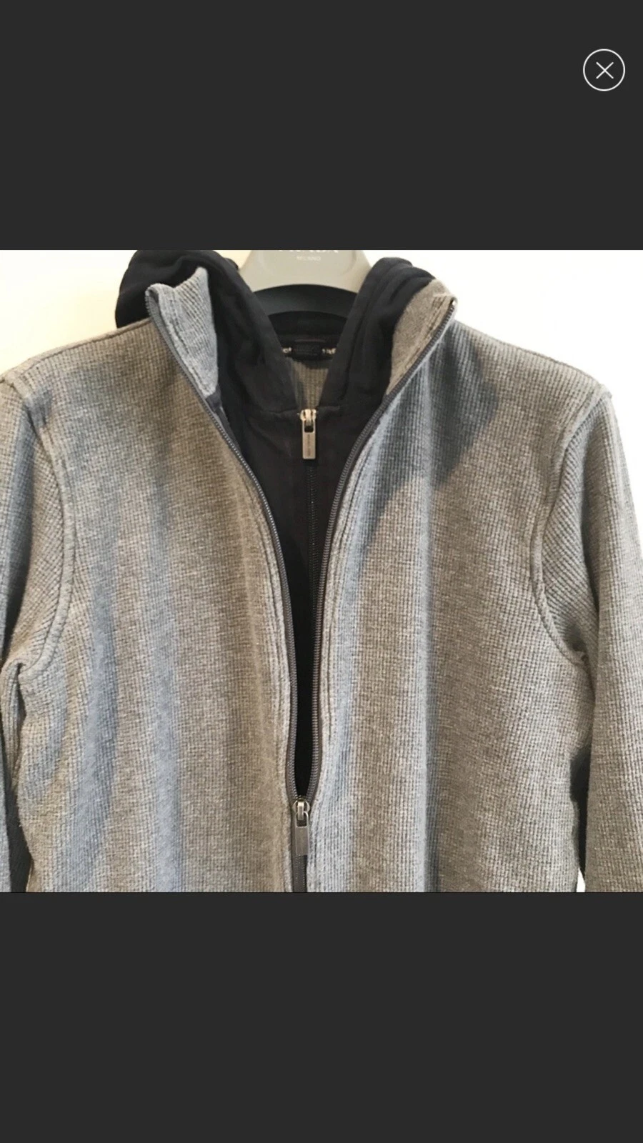 Michael Kors Men’s Size S Double Zip Thermal Front Hoodie Mint Condition