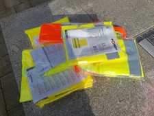 Sicherheitsweste Warnweste Warnschutz Auto, PKW, KFZ, Orange Gelb Neu OVP