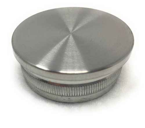 Edelstahl Stopfen Kappe Deckel  Rändel für Rohr Endkappe  V2A Geländer Handlauf - Afbeelding 4 van 9