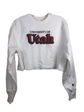 University of Utah Utes Cropped Champion Crewneck Sweatshirt - Unisex Small
