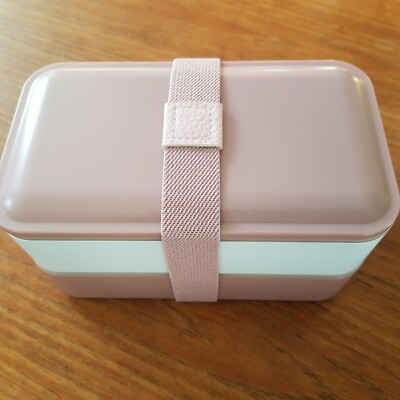 Stapelbare Lunch Sushi Picknick Box Mikrowelle Gefrieren Doppelfach Besteck