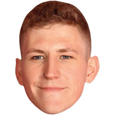 Nathan Evans (Smile) Celebrity Mask, Flat Card Face