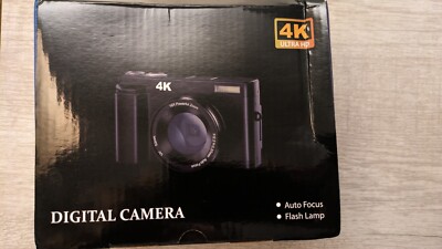 4K Digital Camera 48MP Vlogging Camera 180° Flip Screen 16X