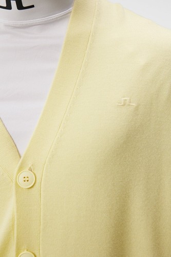 J. LINDEBERG MEN'S Lucas Knitted Cardigan Wool GOLF MEDIUM WAX YELLOW NEW NWT - Picture 5 of 10