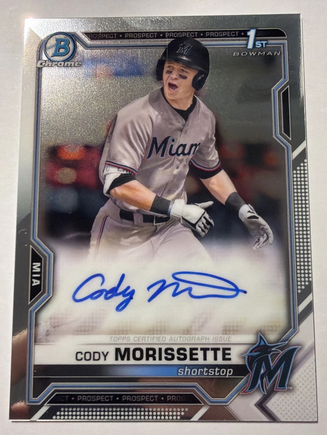 2021 Bowman Draft - Chrome Draft Pick Autographs Cody Morissette #CDA-CMO