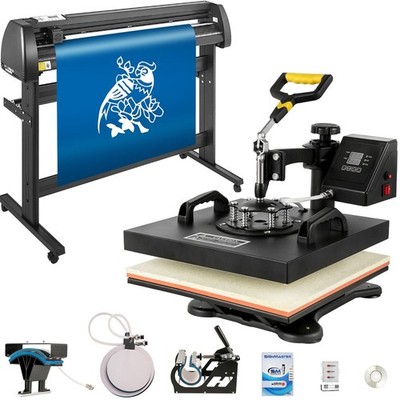 15x15&53in Vinyl Cutter Plotter 5-in-1 with USB Heat Press for DIY Sticker