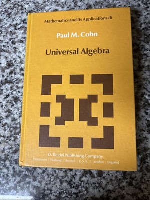 Universal Algebra by P.M. Cohn (English) Hardcover Book