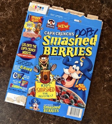 Vintage 2001 ''NEW'' CAP'N CRUNCH'S OOPS! SMASHED BERRIES Cereal Box