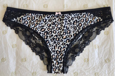 Victoria's Secret Cheekini Panties Multicolor Animal Print Lace VTG 2015 Size L